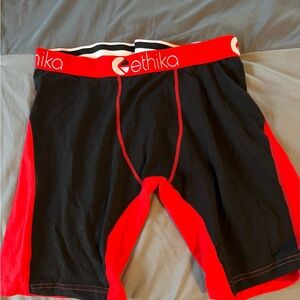 Ethika Men's Black and Red Boxer Briefs Size XL